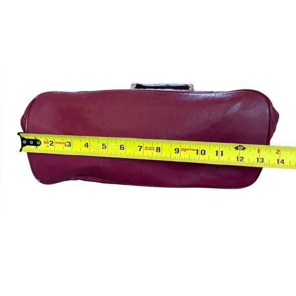 Coach Metro Quilted Leather Chain Tote Bag Cranberry Burgundy Large - Picture 13 of 14